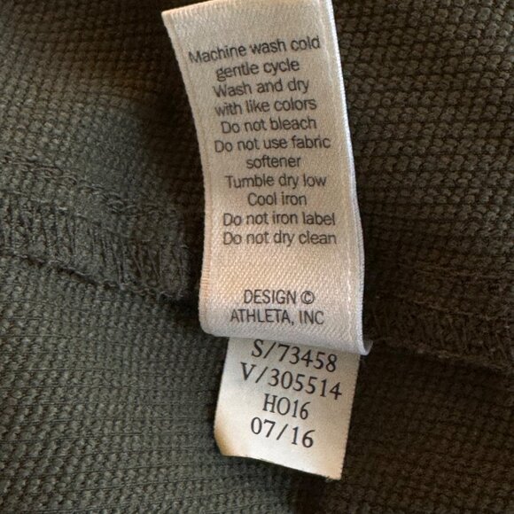 ATHLETA Wander Skinny Ankle Zip Olive Pants 349953-03 Women's Size 0 Nylon - Picture 3 of 16